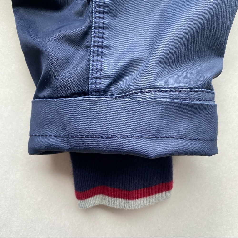 J.Crew Navy Blue Waxed Cotton Nylon Oversized Waterproof Rain Field Jacket M - Picture 13 of 16